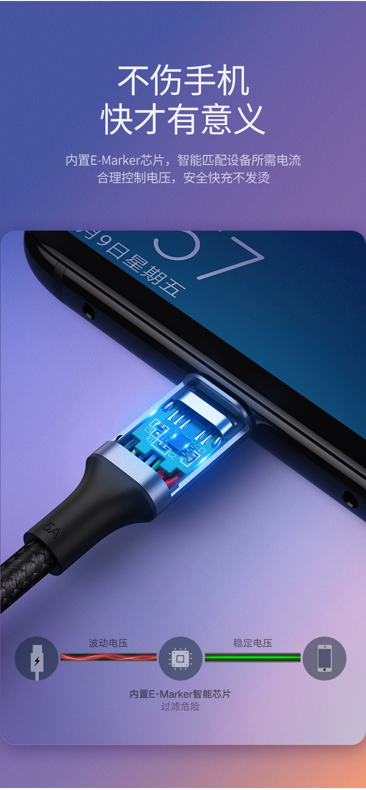 ugreen绿联-更专业更安心的数码品牌 绿联type-c公对公pd100w快充线