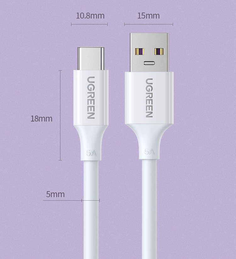 ugreen绿联-更专业更安心的数码品牌 绿联type-c数据线5a闪充线