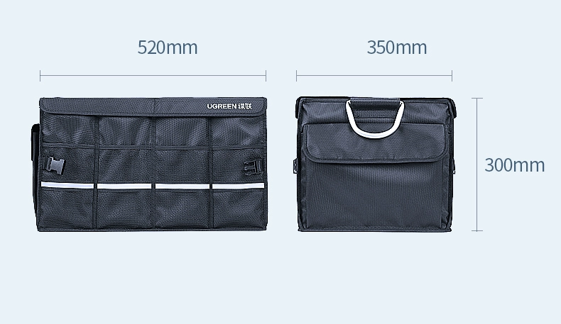 绿联汽车收纳箱，简易车载储物箱