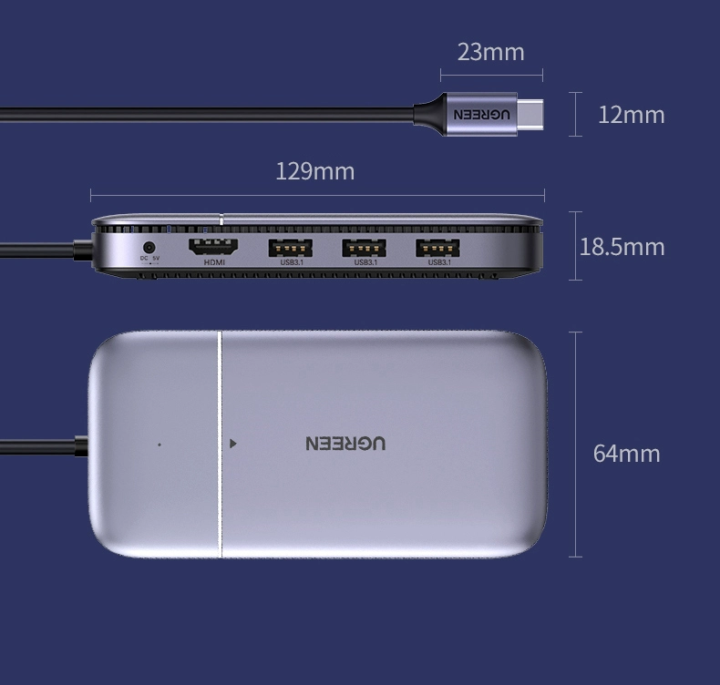 绿联type-c扩展坞兼m.2固态硬盘盒