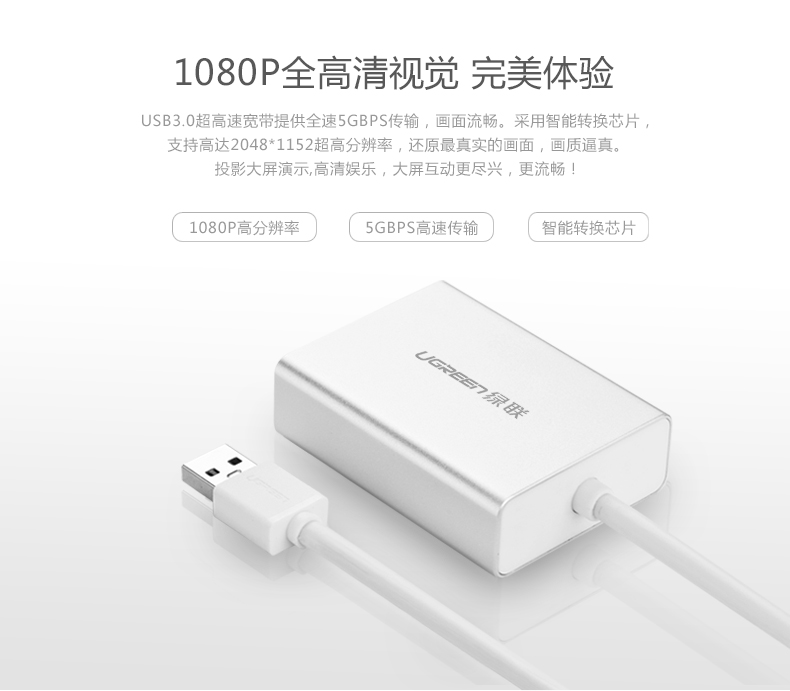 绿联usb转hdmi转换器外置显卡 绿联usb转hdmi转换器外置显卡