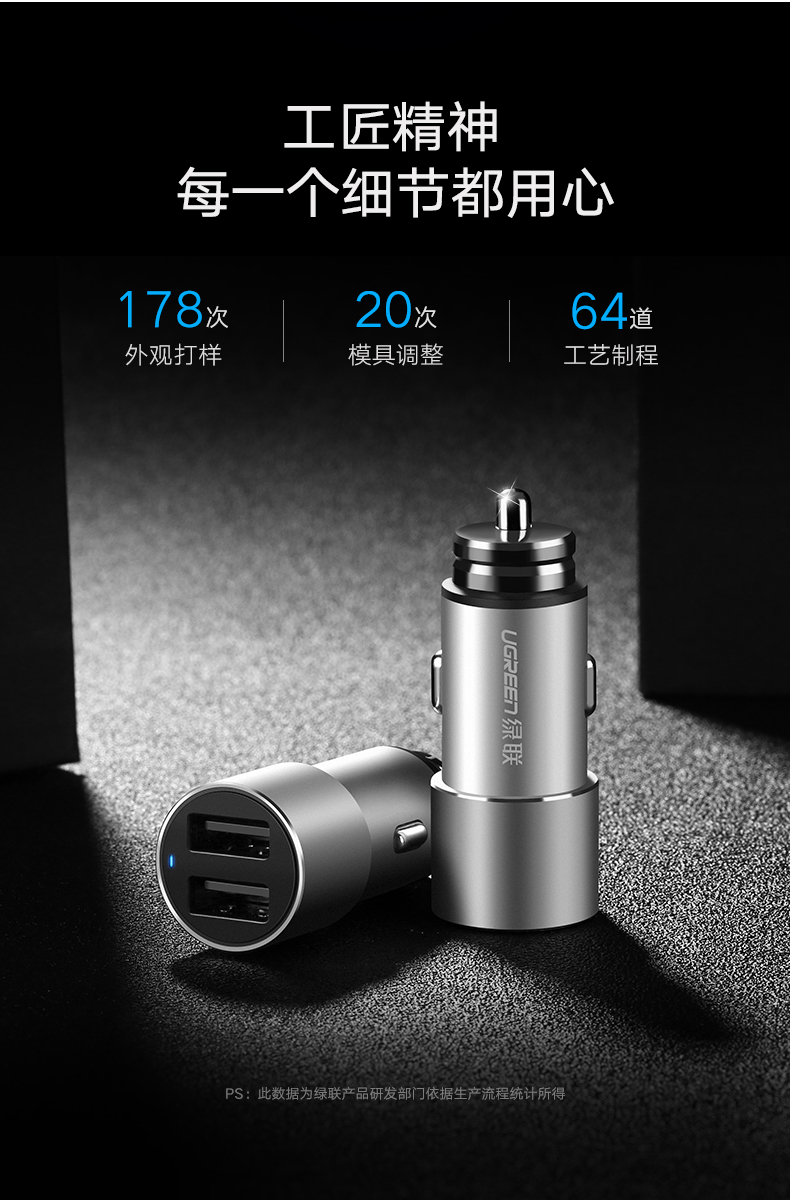 双usb车载充电器