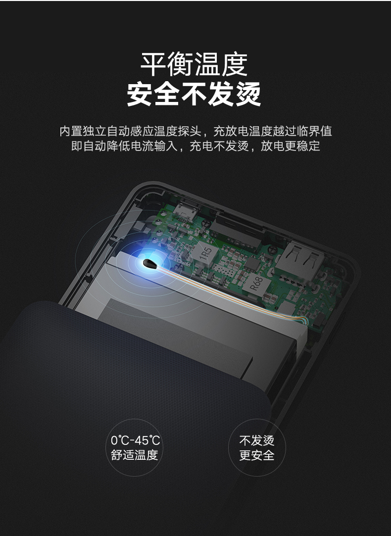 绿联苹果移动电源，20000毫安自带iphone8x数据线