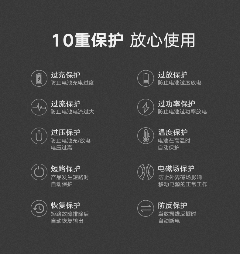 绿联苹果移动电源，20000毫安自带iphone8x数据线