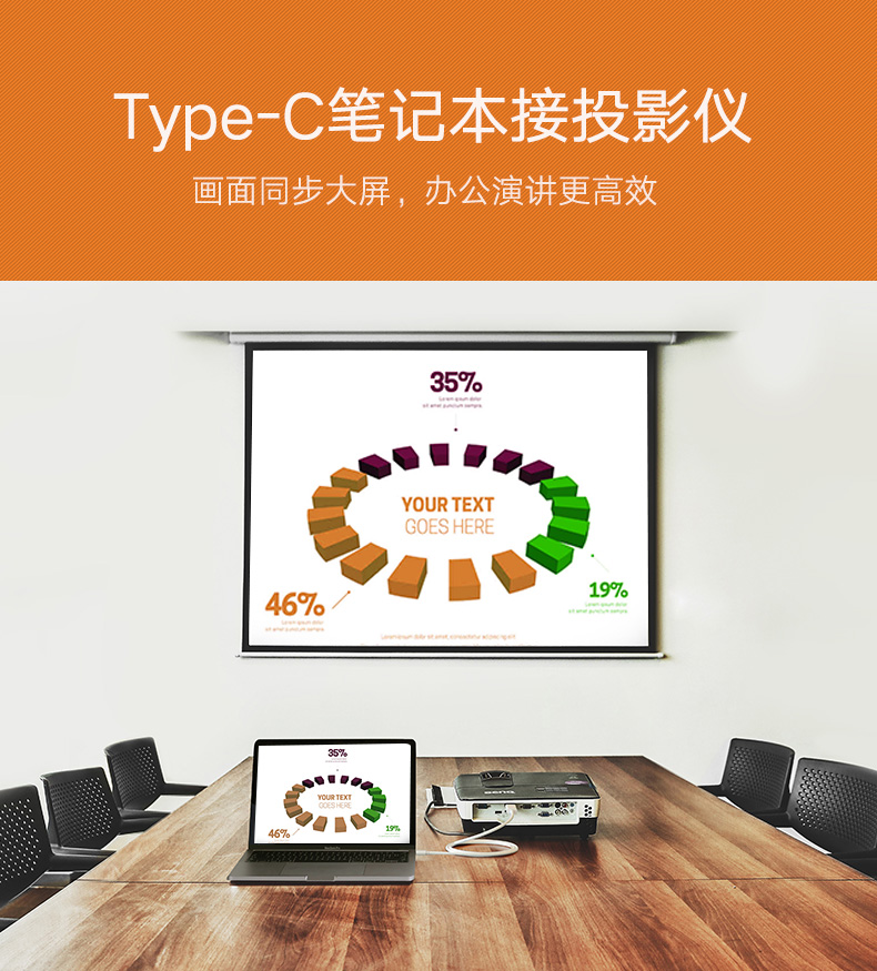ugreen绿联-更专业更安心的数码品牌 绿联type-c转hdmi线,华为mate10手机投屏视频转接线