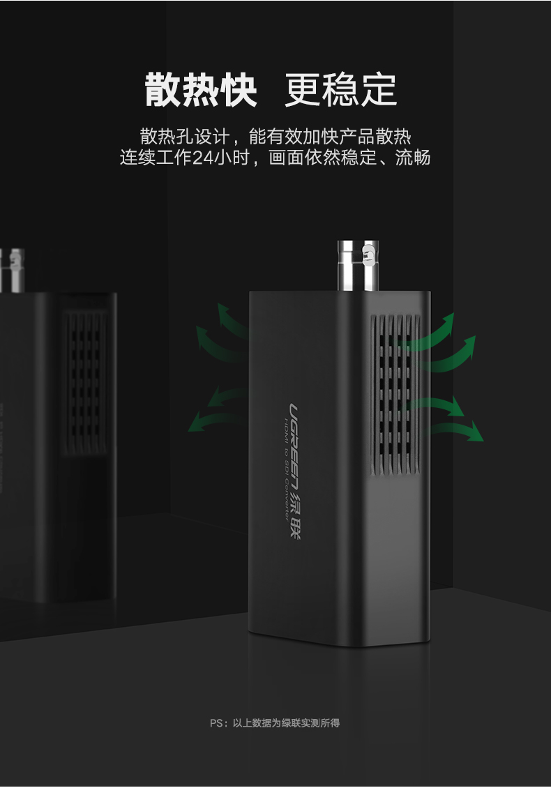 绿联hdmi转sdi转换器，高清监控器hdmi信号转3g/sd/hd-sdi