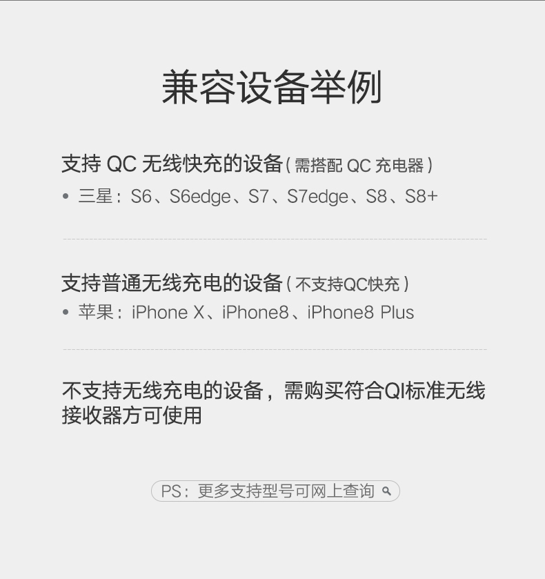 ugreen绿联-更专业更安心的数码品牌 绿联qi无线充电器,iphone8三星s8苹果x专用qi快充底座