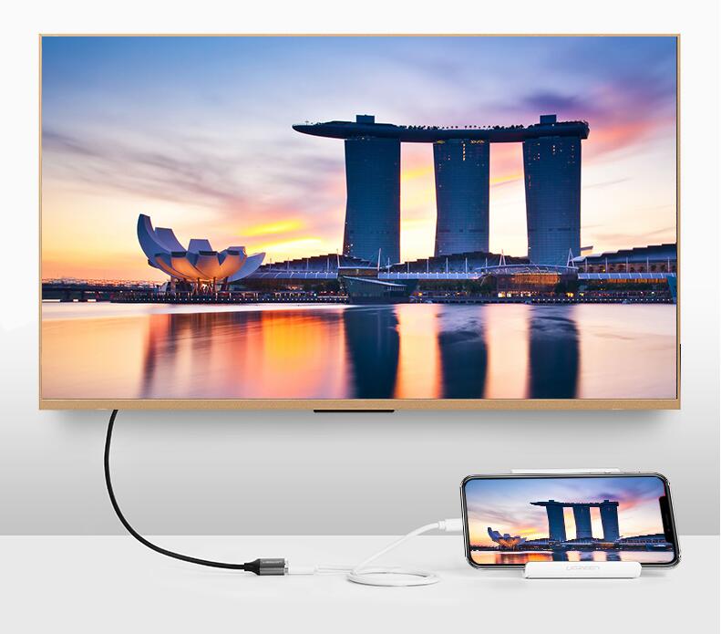 绿联手机投屏线，安卓/苹果全兼容手机电视视频转换器