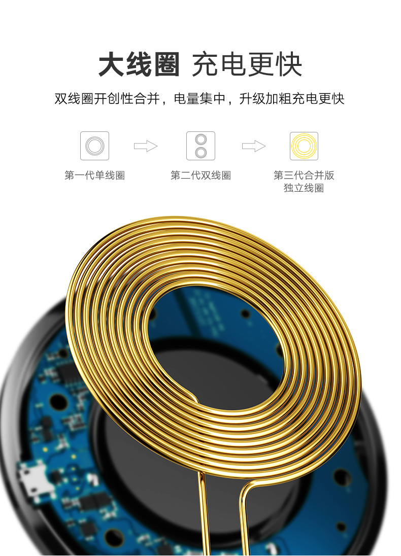 ugreen绿联-更专业更安心的数码品牌 绿联苹果x无线充电器,无线快充iphonex/8/8p三星s8s9专用