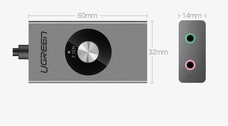 绿联usb7.1外置声卡，usb转耳机麦克风声卡
