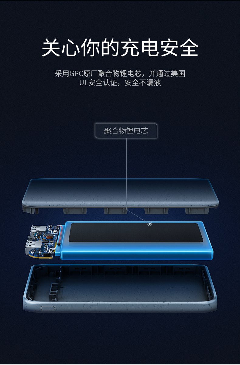 绿联鹅卵石概念款10000mah移动电源