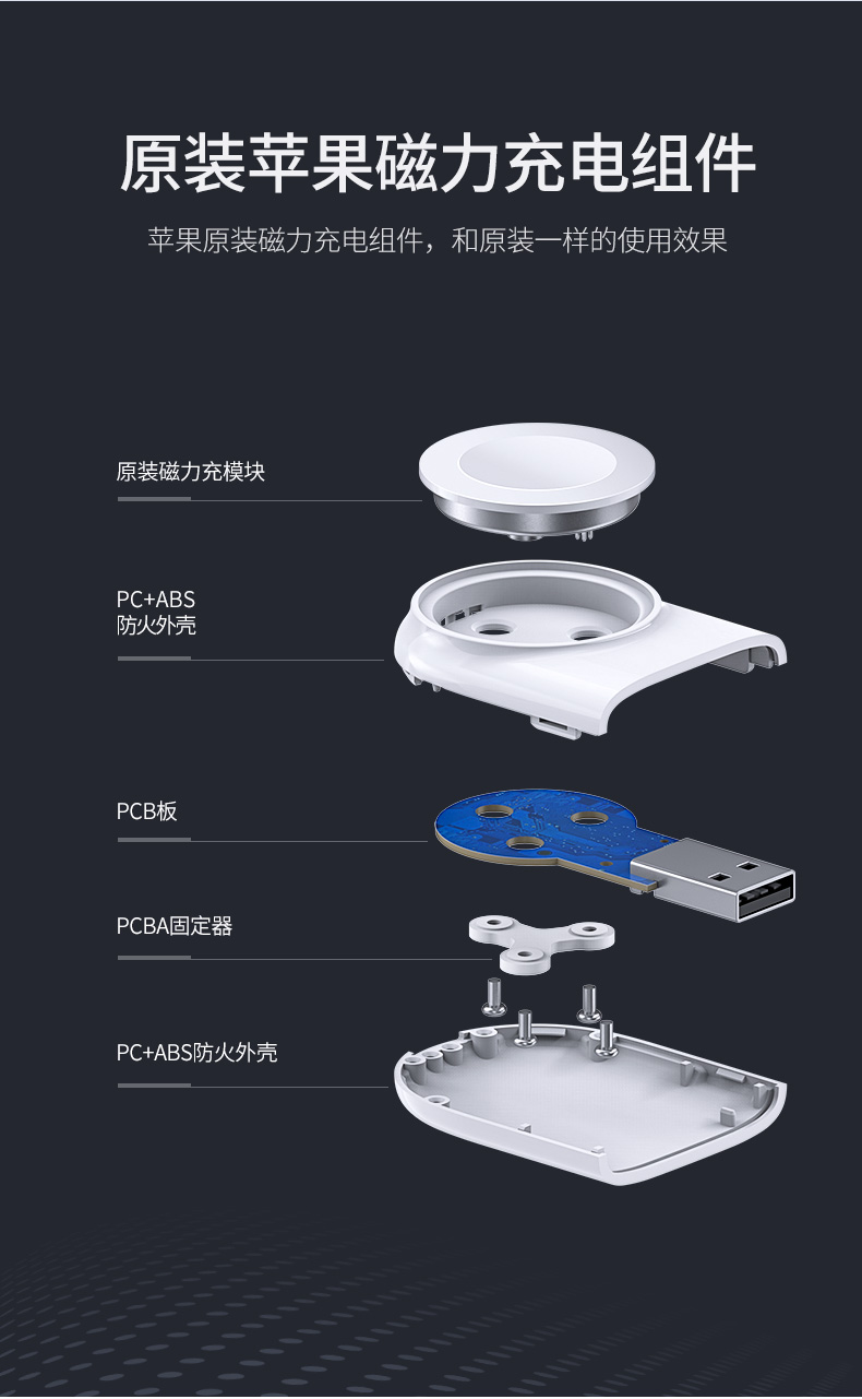 ugreen绿联-更专业更安心的数码品牌 绿联iwatch充电器,mfi认证苹果手表无线磁力充电线