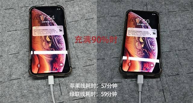 59元第三方绿联pd快充线和149原装线实测数据对比