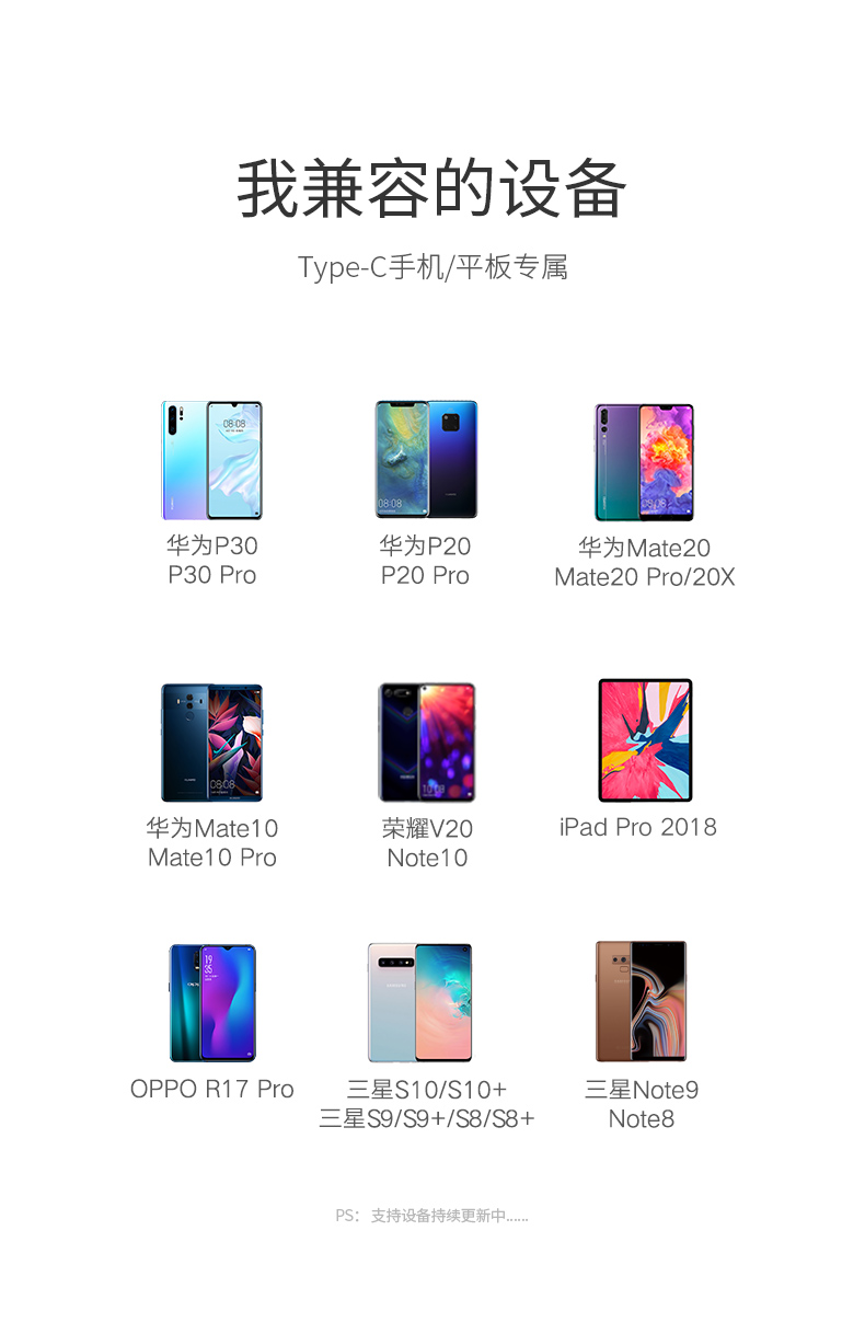 绿联华为p30扩展坞 type-c手机扩展坞