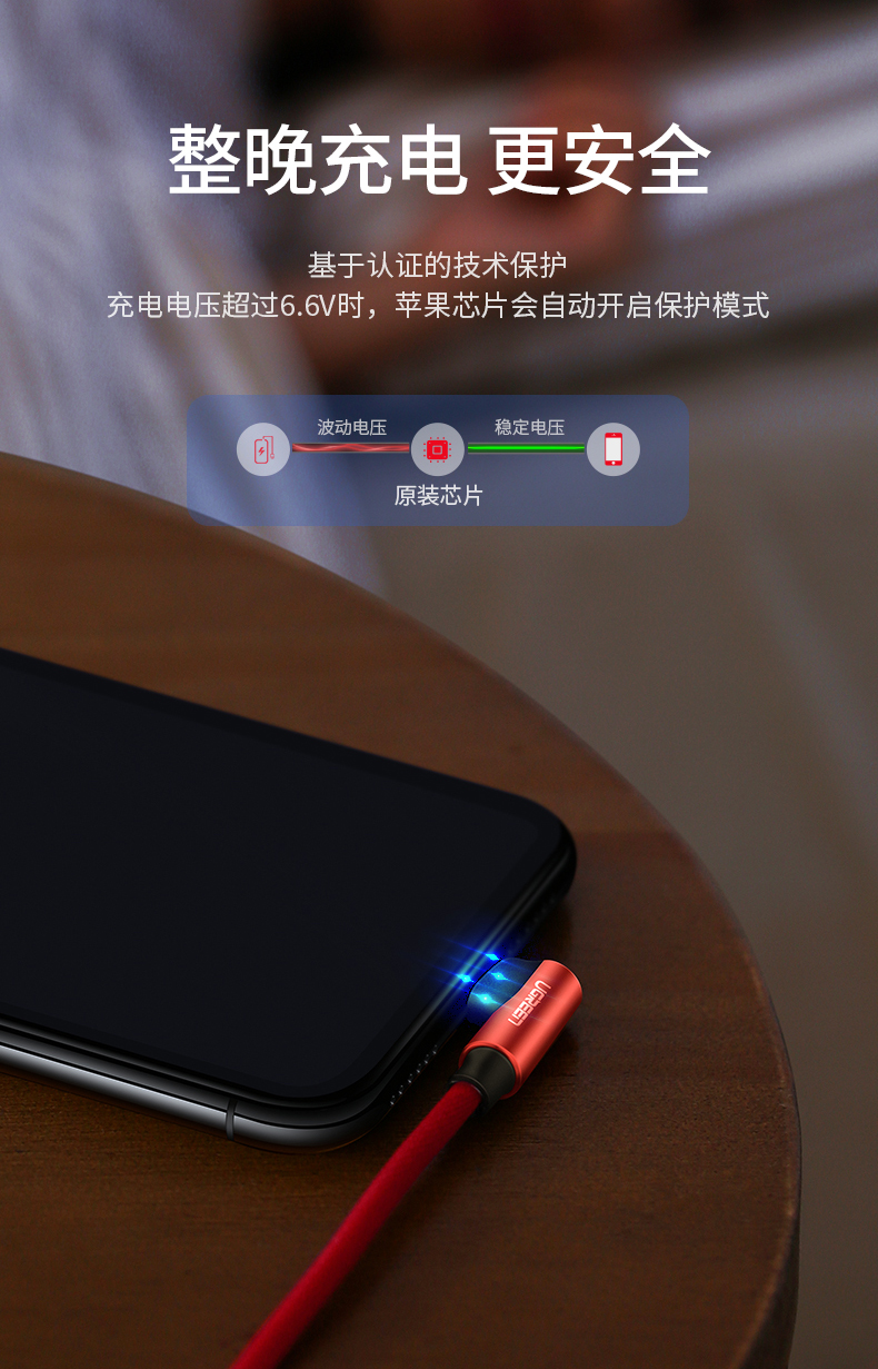 绿联弯头苹果数据线