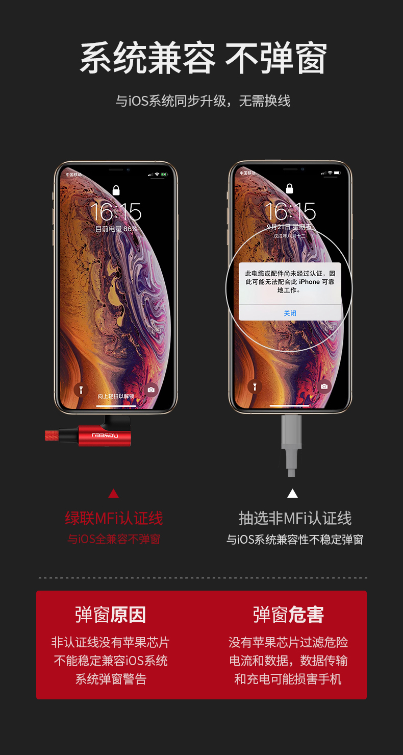 绿联弯头苹果数据线