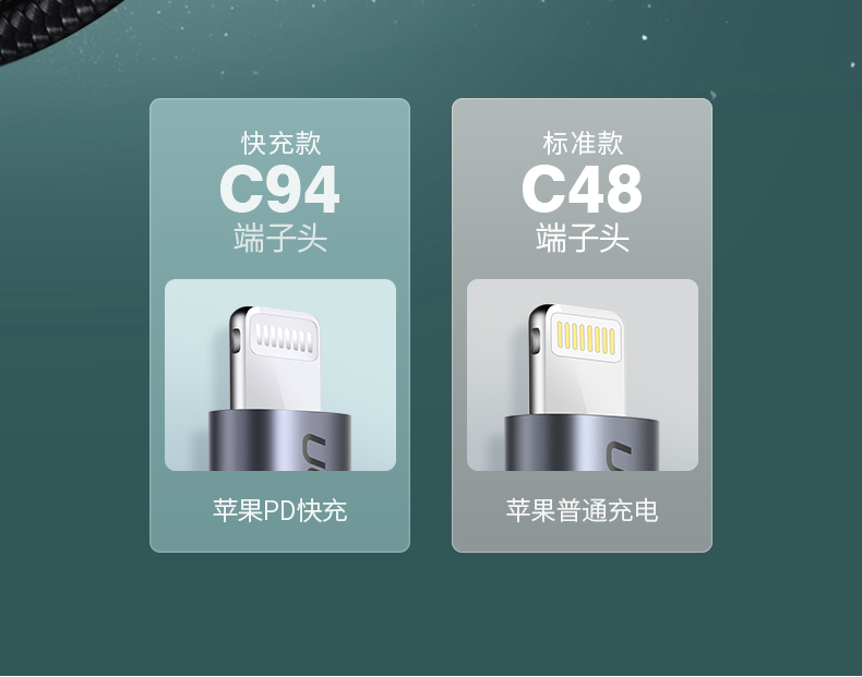 ugreen绿联-更专业更安心的数码品牌 绿联usb-c转lightning闪充线编织款