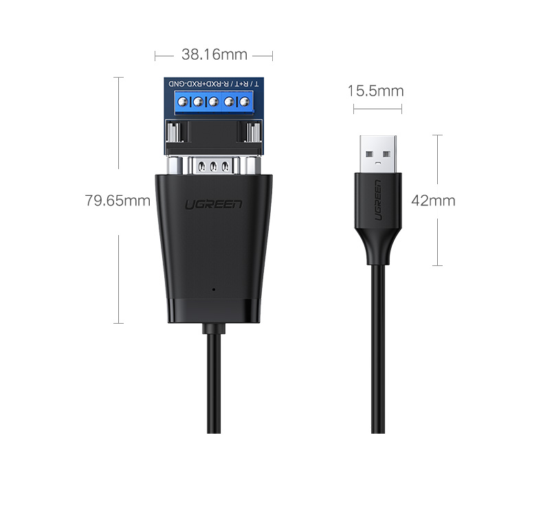 绿联usb转rs485/422串口线，电脑九针工业串口线