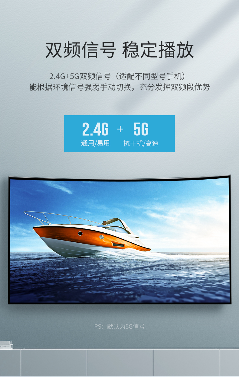 绿联无线投屏器 手机同屏转换器