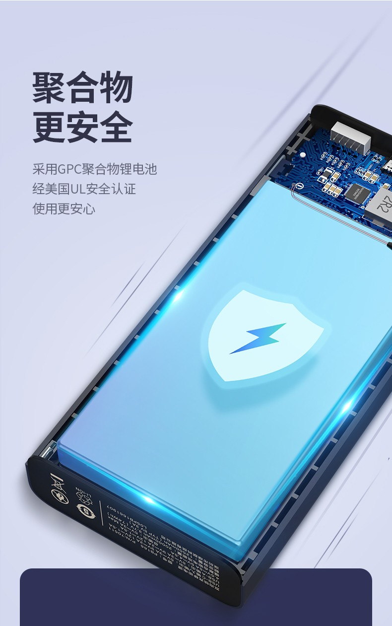 ugreen绿联-更专业更安心的数码品牌 2万毫安移动电源,超级快充充电宝,scp