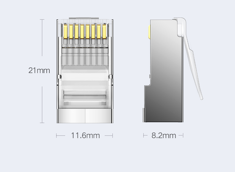 绿联网线水晶头超五六类通用