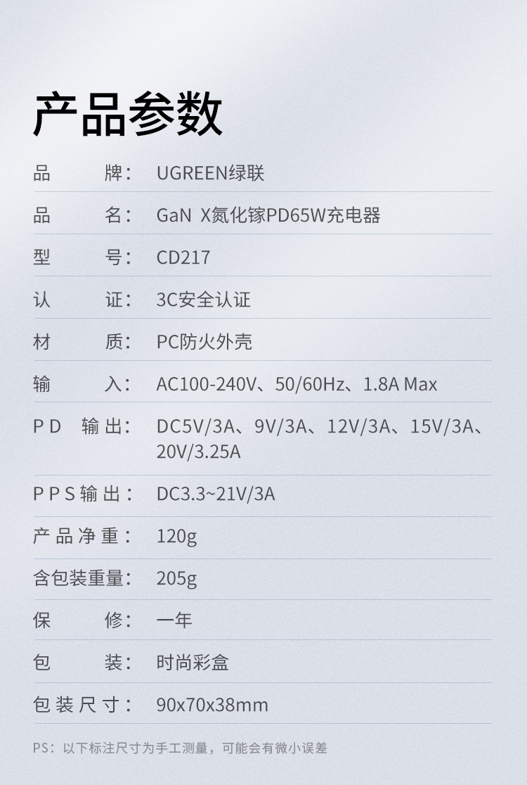 绿联氮化镓充电器65w 绿联氮化镓充电器65w