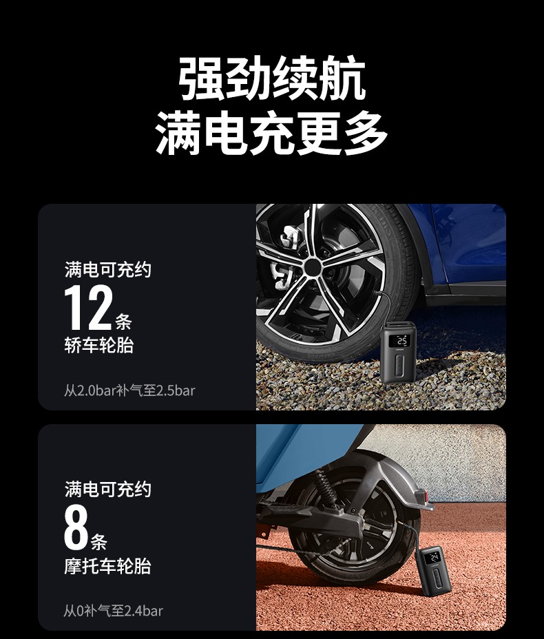 绿联便携式车载充气泵