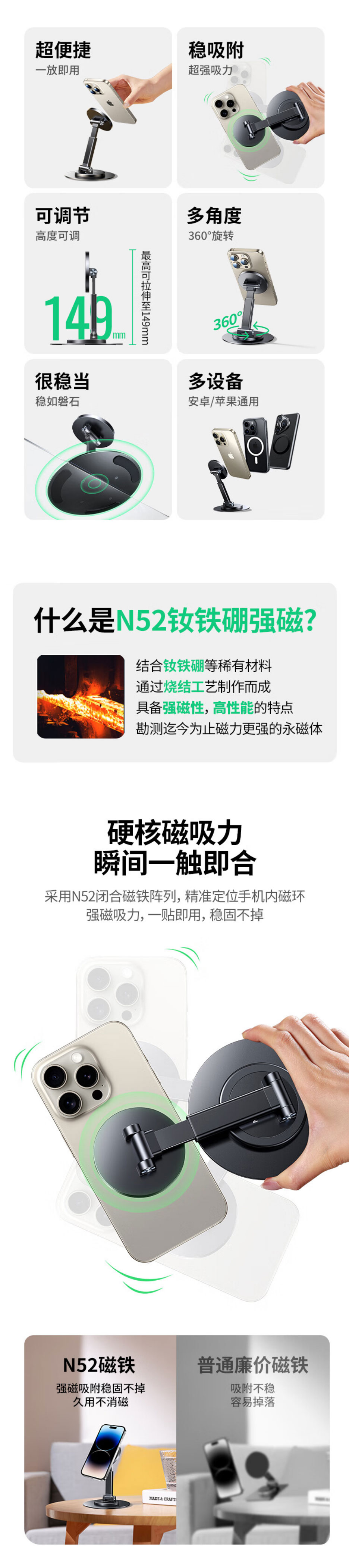 绿联(ugreen)lp862磁吸旋转手机支架 绿联(ugreen)lp862磁吸旋转手机支架