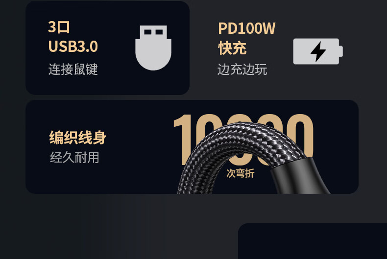 ugreen cm512 usb-c 3.2接口 ugreen cm512扩展坞usb-c 3.2接口,支持快速数据传输和充电