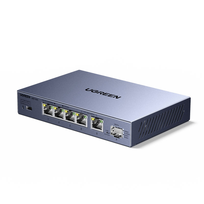 绿联2.5g六口交换机 支持vlan/链路聚合 nas集线器