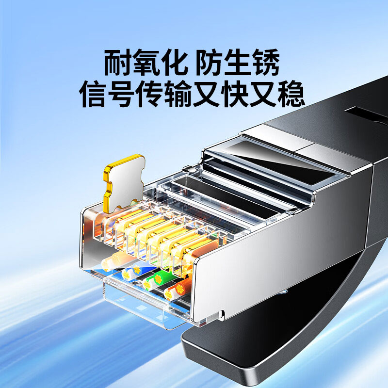 绿联六类千兆网线 26awg 铜包铝屏蔽头