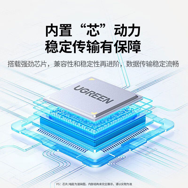 绿联type-c3.0二合一读卡器 高速sd/tf双卡槽