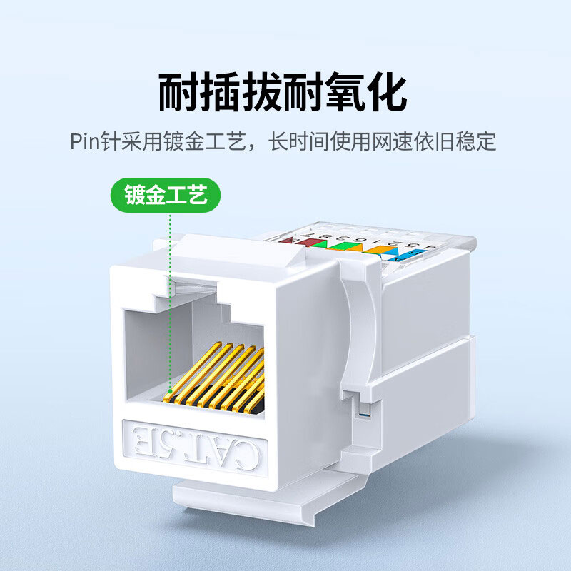 绿联超五类非屏蔽免打模块