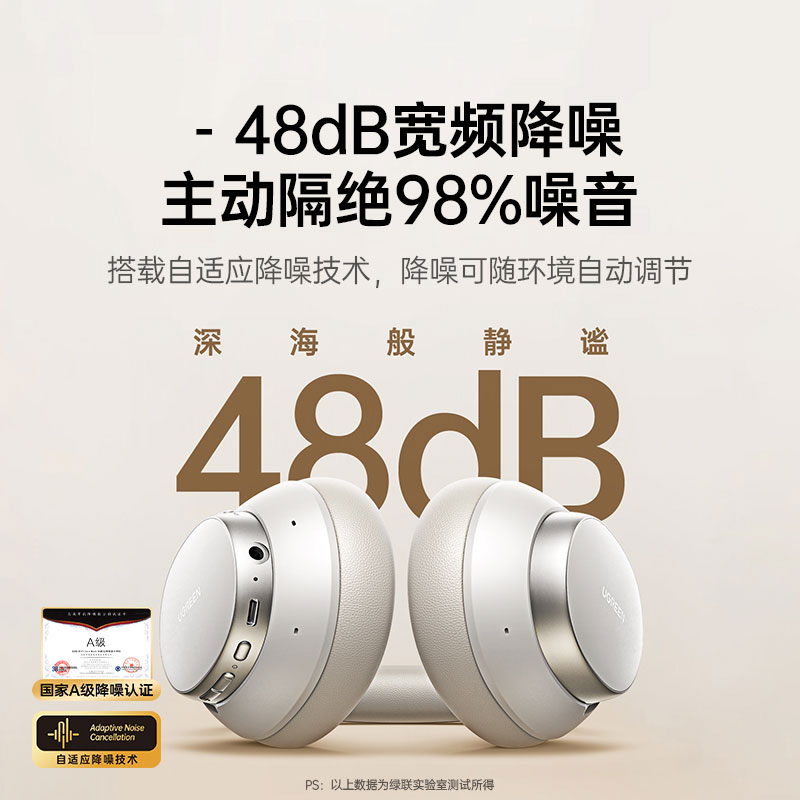 绿联hitune max6 ai降噪头戴式耳机