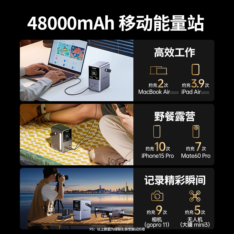 绿联 能量湃pro 300w快充移动电源