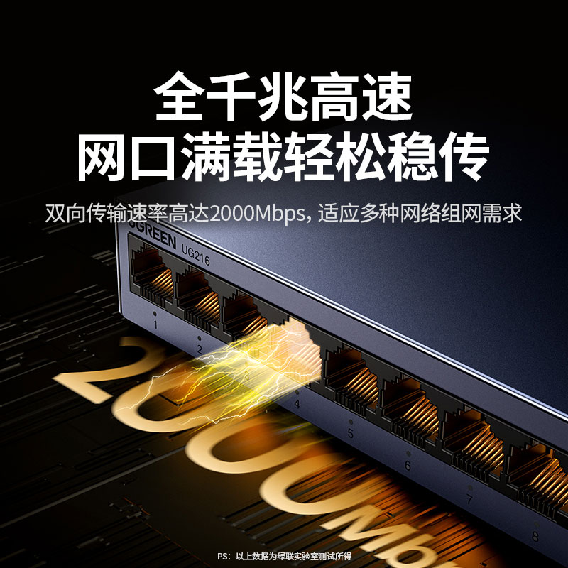 绿联16口千兆交换机-企业级交换器