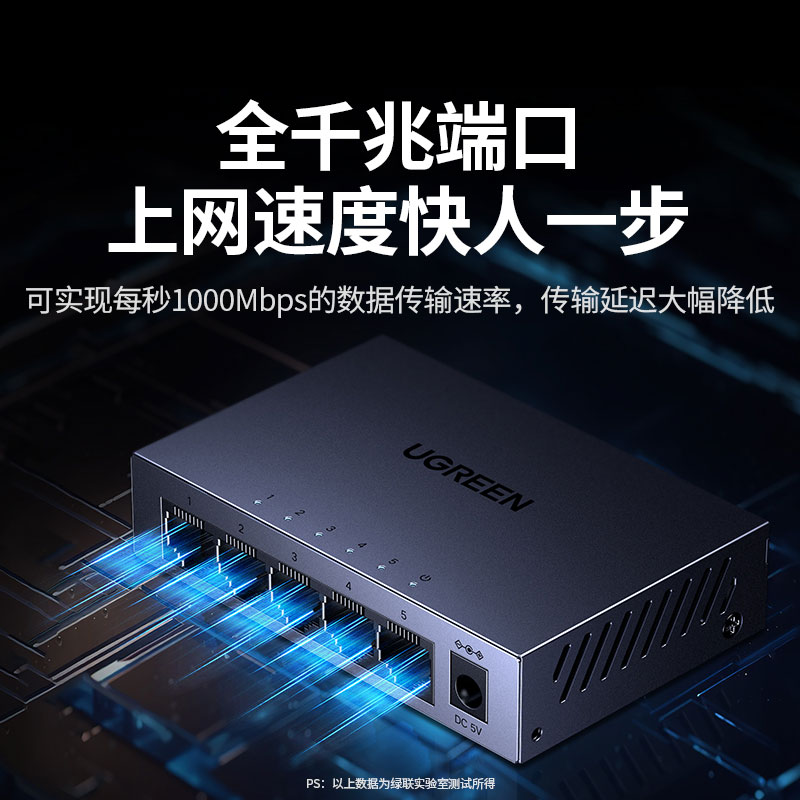 绿联5口千兆轻管理交换机