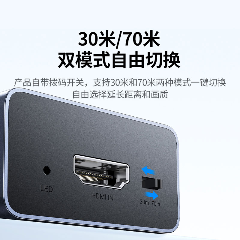 绿联hdmi延长器70米 4k60hz高清