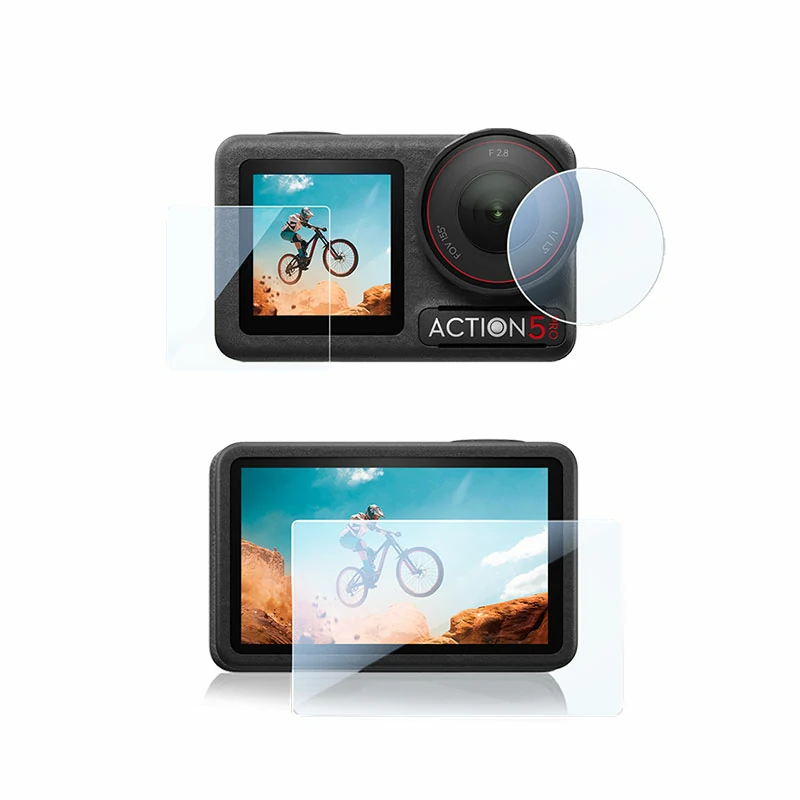 绿联适配大疆action5 pro运动相机钢化膜