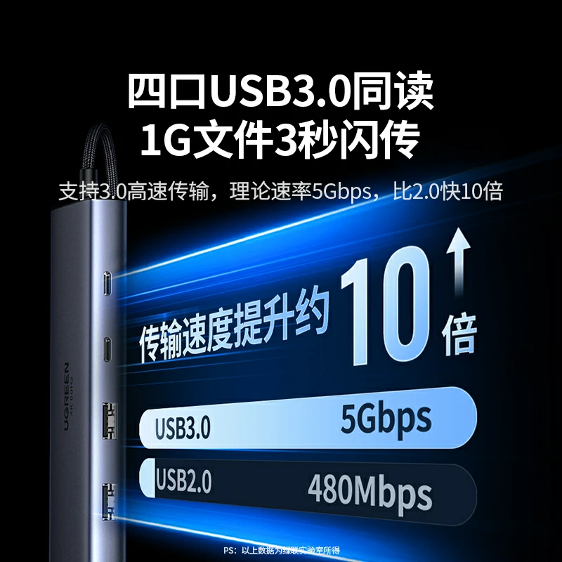 绿联type-c多功能九合一扩展坞