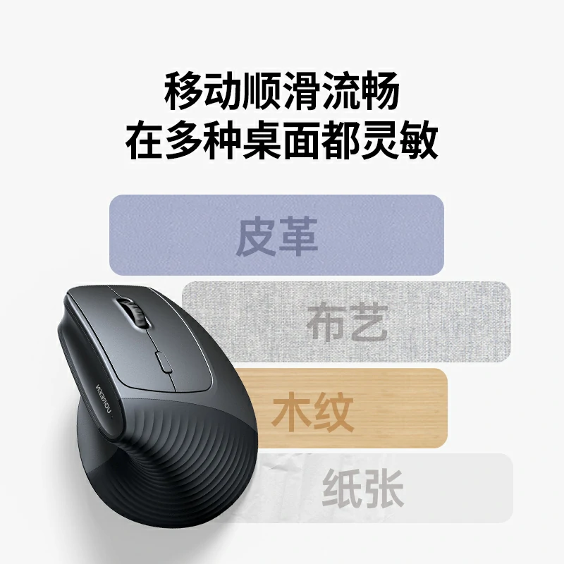 绿联人体工学双模无线垂直鼠标-充电款