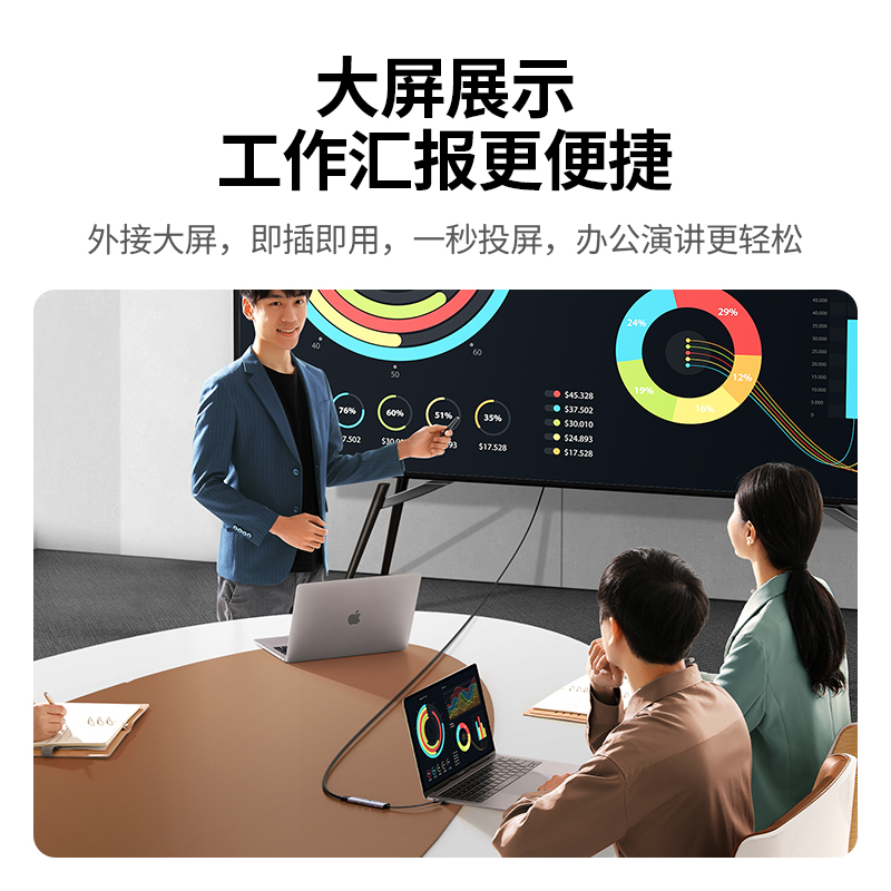 绿联type-c五合一多功能扩展坞 4k30hz