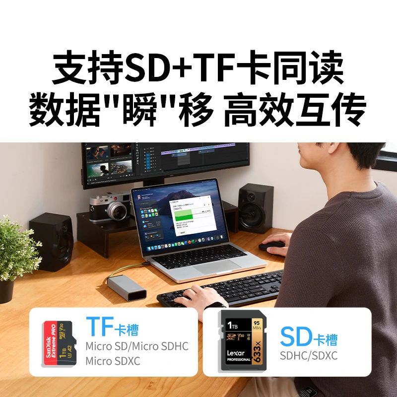 绿联高速读卡器 usb/type-c双接口