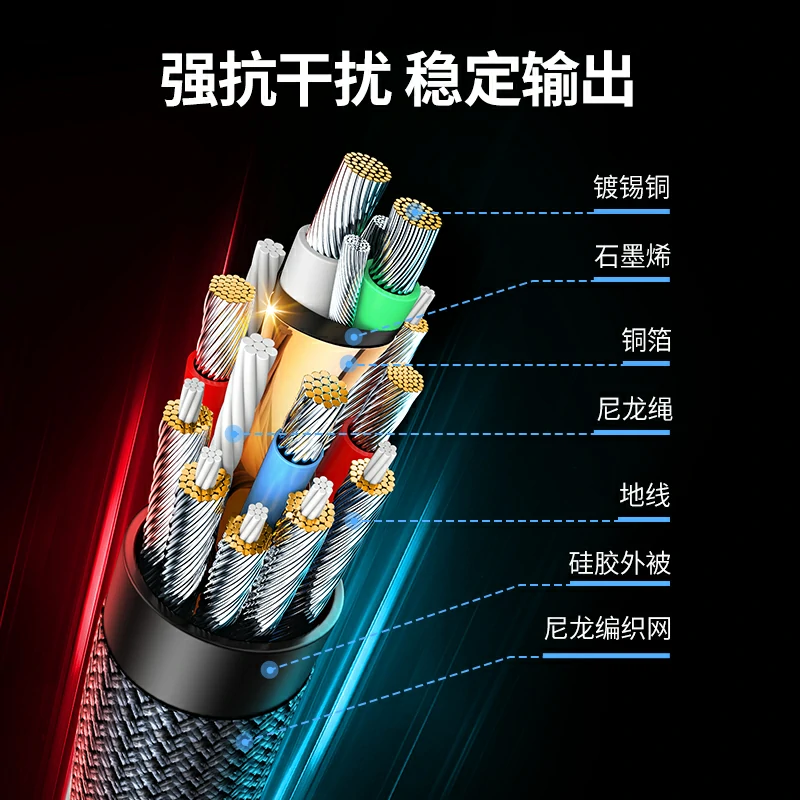 绿联 pd240w 双type-c硅胶编织数据线
