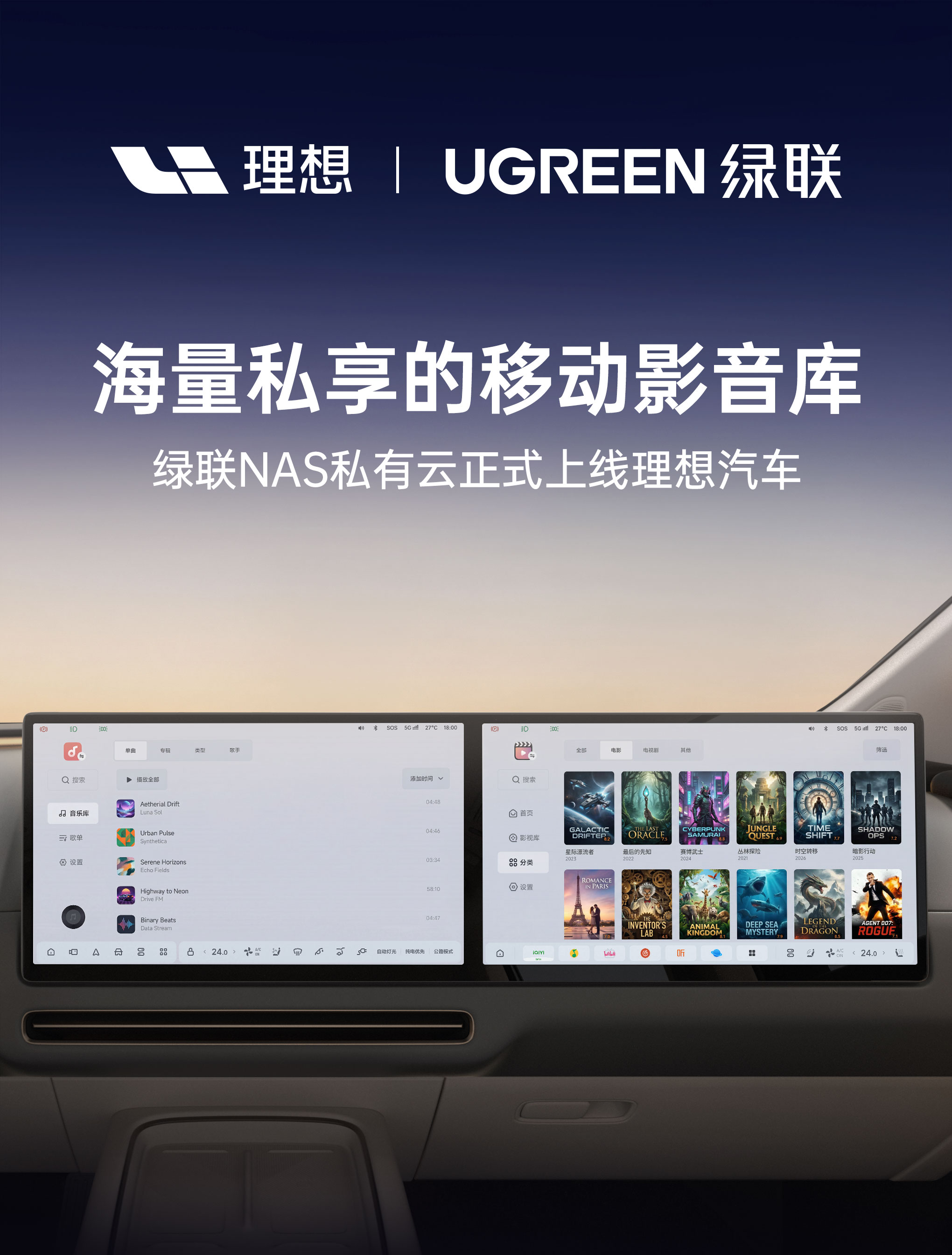 绿联nas私有云正式上线理想汽车