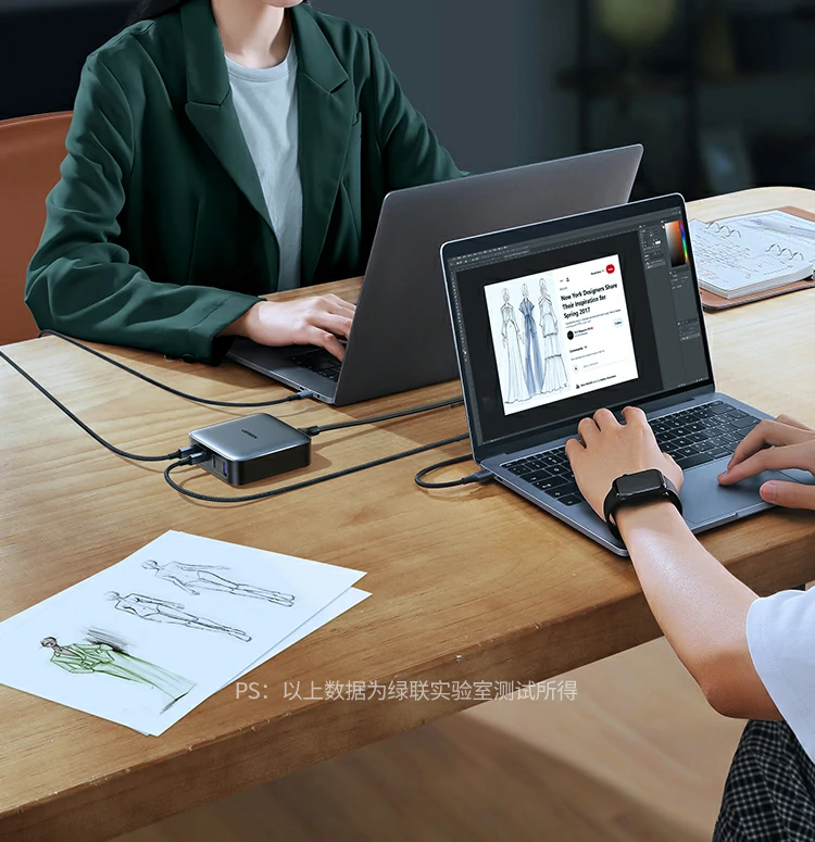 绿联充电器100w 30分钟快速充电测试展示 绿联充电器100w 30分钟快速充电实验室数据展示