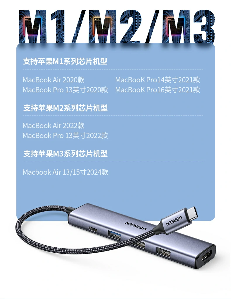 高效办公桌面 - 整洁有序,提高工作效率 绿联15495 办公桌多设备拓展布置图