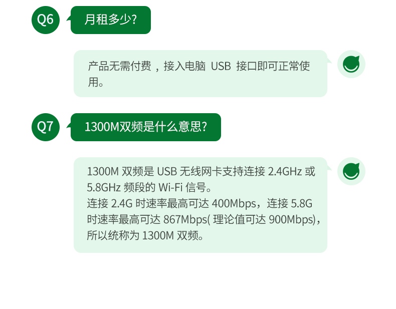 绿联cm492无线网卡 高增益双天线 免驱快速联网