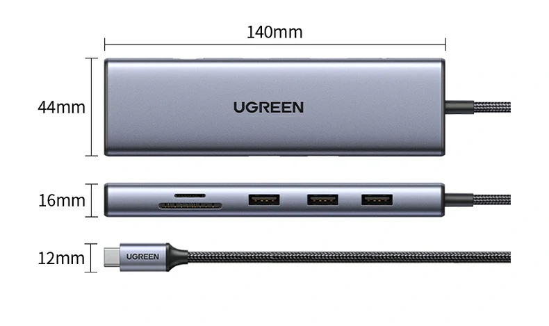 绿联cm498-15600 type-c扩展坞 接口整合 绿联cm498-15600 扩展坞 多合一接口设计