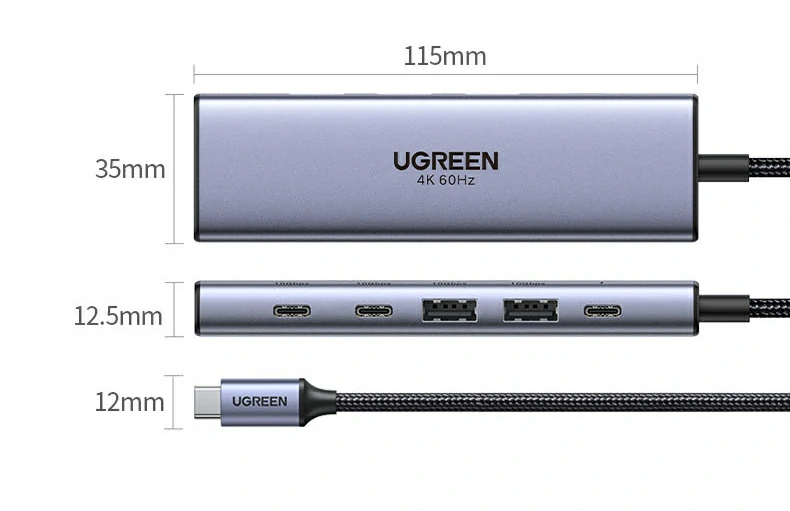 同类产品中最紧凑之一 - 小巧不挡手,散热更优 扩展坞与竞品体积对比,凸显紧凑金属机身优势